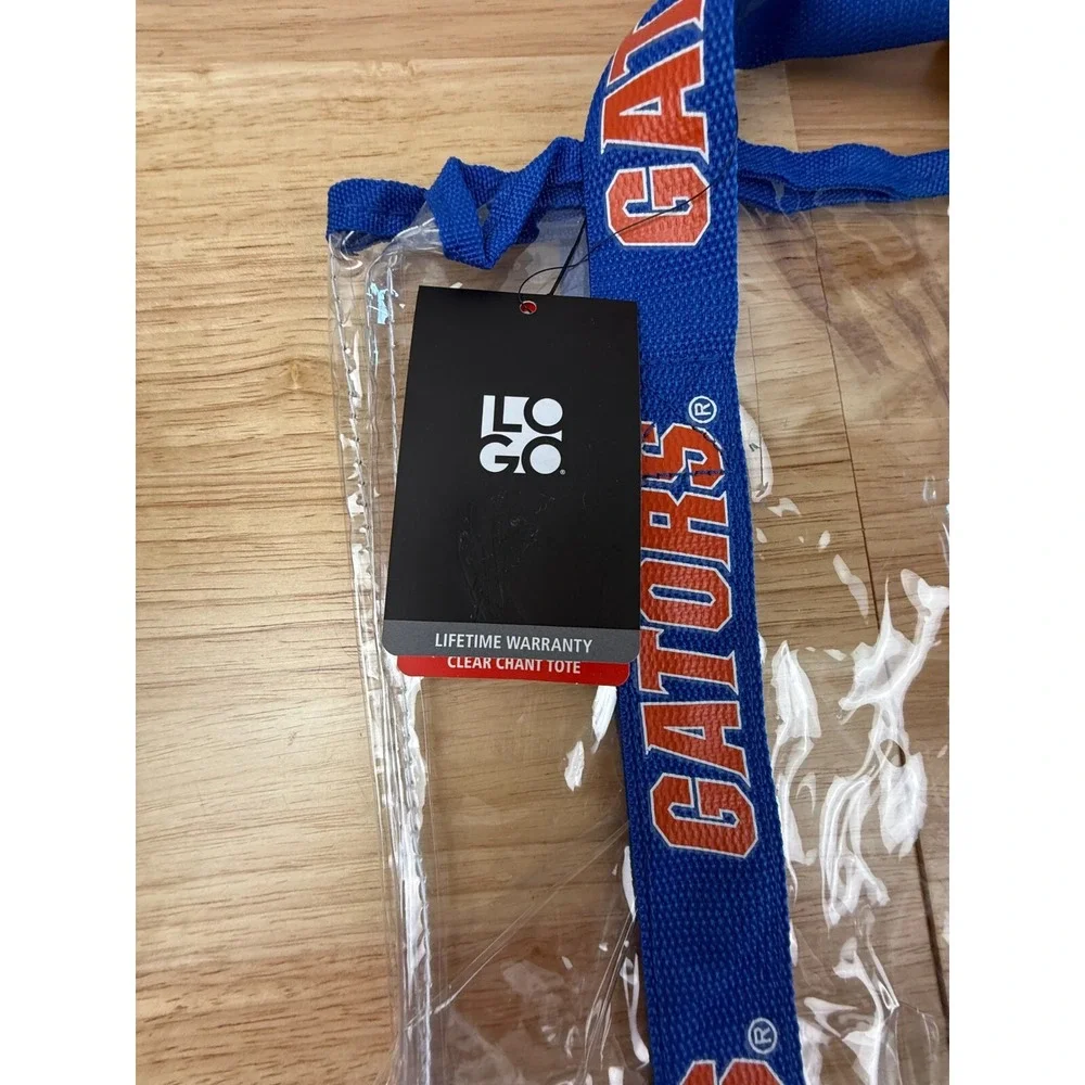 Logo Brands Florida Gators Clear Chant Tote Stadium Approved Bag 12x12x6 NEW